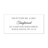 [Wedding Stamp] The Future Mr & Mrs Address Label Zelfinktende Stempel (Design)