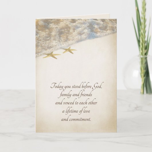 Wedding Starfish Kaart (Voorkant)