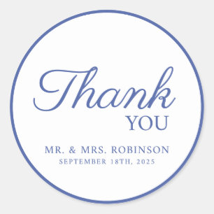 Wedding sticker bedankt.