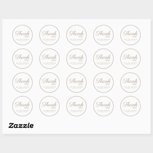 Wedding sticker bedankt. (Vel)