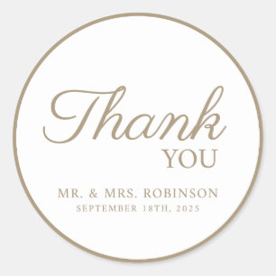 Wedding sticker bedankt.