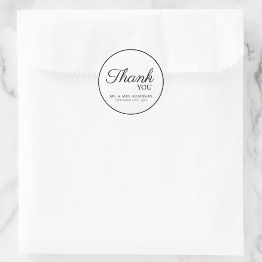 Wedding sticker bedankt. (Tas)