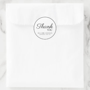 Wedding sticker bedankt.