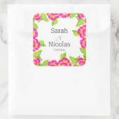 Wedding stickers personalized floral (Sac)