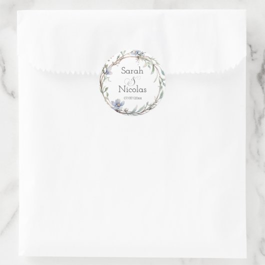 Wedding stickers personalized minimalist (Sac)
