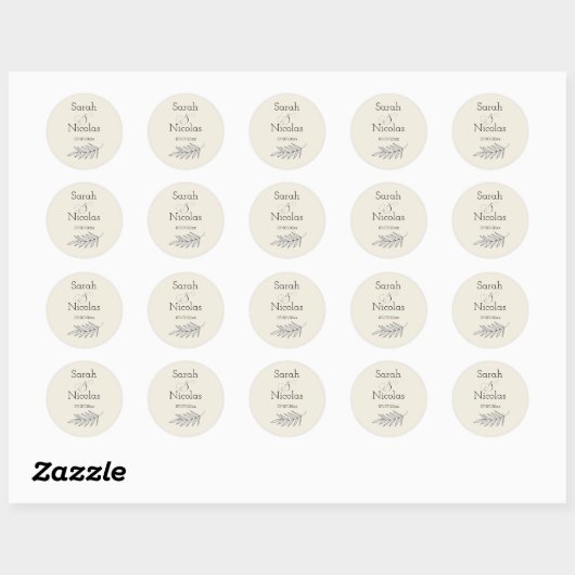 Wedding stickers personalized minimalist (Vel)
