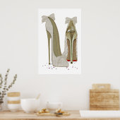 Wedding Stiletto High Heels Art Poster (Cuisine)
