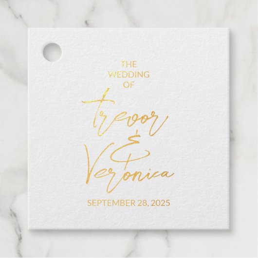 Wedding Swan Back Bedankjes Labels (Voorkant)