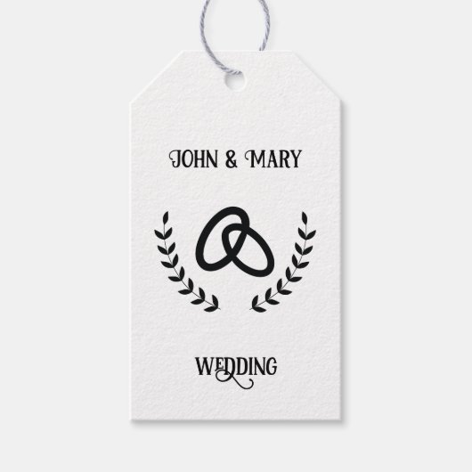 Wedding Tag  announcement  Cadeaulabel (Voorkant)