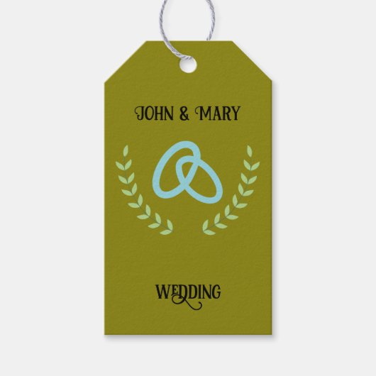 Wedding Tag  announcement  Cadeaulabel (Voorkant)