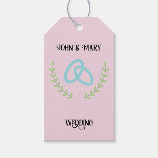 Wedding Tag  announcement  Cadeaulabel (Voorkant)
