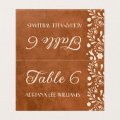 Wedding Talavera Terracotta Place Card (Outside Unfolded)