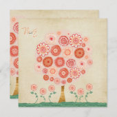 Wedding Tangerine Dream Persoonlijke Uitnodiging (Voorkant / Achterkant)