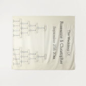 Wedding Tapestry Champagne Glasses Wandkleed (Voorkant (horizontaal))