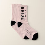 Wedding Team Bride Personalized Blush Pink<br><div class="desc">A fun personalized Team Bride wedding favor gift for your friends and family. You can personalize these souvenir keepsake blush pink socks with your first names and wedding date.</div>