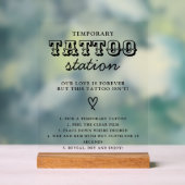 Wedding Temporary Tattoo Station Bar Instruction  (Neutre)