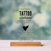 Wedding Temporary Tattoo Station Bar Instruction (Neutre)