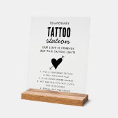 Wedding Temporary Tattoo Station Bar Instruction (Angle)