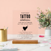 Wedding Temporary Tattoo Station Bar Instruction (Mariage)