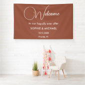 Wedding Terracotta Brown Welkom Spandoek (Insitu)