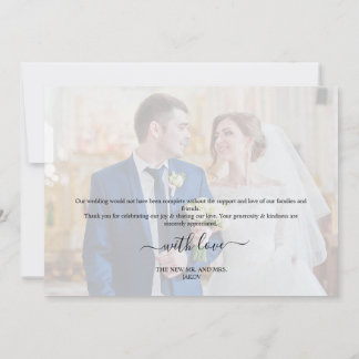 Wedding Thank You Card Bedankkaart