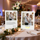 Wedding Thank You Card | Modern Simple Typography Bedankkaart