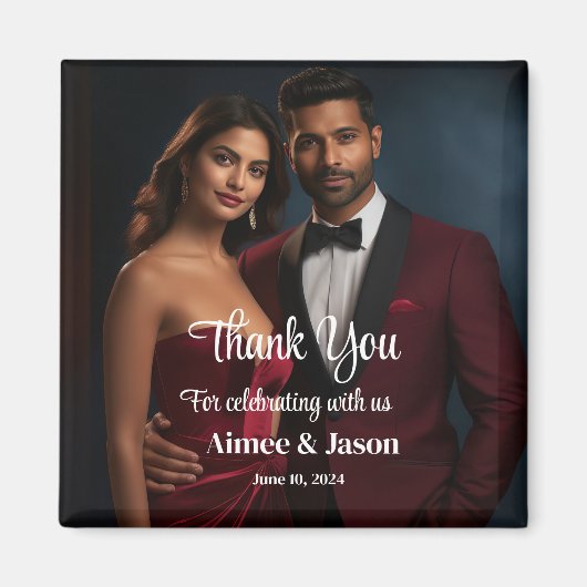 Wedding Thank You Magnet (Devant)