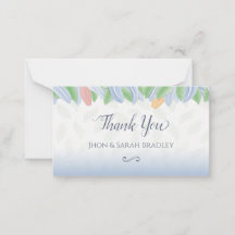 Wedding Thank You - Vectorial Tulip With Leaves