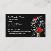 Wedding Theme Bride Groom Flowers  Visitekaartje (Voorkant)