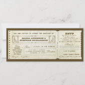 Wedding Ticket Uitnodiging & RSVP Design (Voorkant)