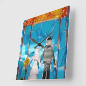 Wedding Time! Vierkante Klok (Hoek)