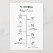 Wedding Timeline Program Elegant Minimalistisch Ee Programma (Voorkant)