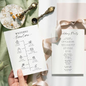 Wedding Timeline Program Elegant Minimalistisch Ee Programma