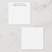Wedding Trend Minimalist Professionele Naam Adres Notitiekaartje (Voorkant / Achterkant)