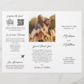 Wedding Trifold Program Infographic Timeline Flyer (Voorkant)