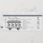 Wedding Trolley Uitnodiging (Voorkant / Achterkant)