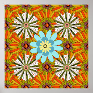 Wedding-uitnodiging. Abstracte florale achtergrond Poster