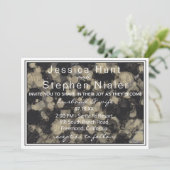 Wedding Uitnodiging Elegant Inks of Gold N Blacks (Staand voorkant)