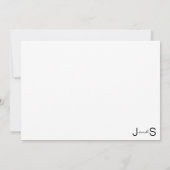 Wedding Uitnodiging Elegant Inks of Gold N Blacks (Achterkant)