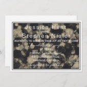 Wedding Uitnodiging Elegant Inks of Gold N Blacks (Voorkant / Achterkant)