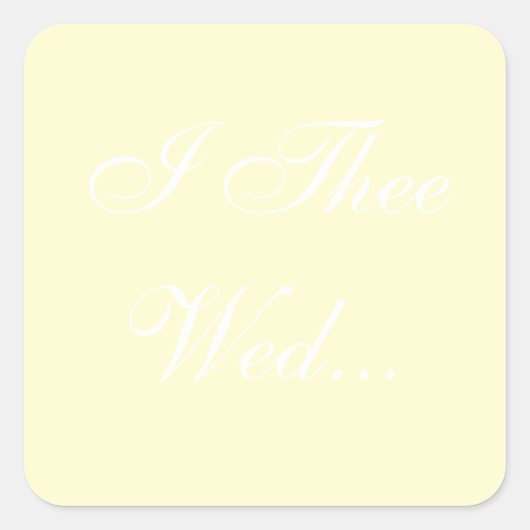 Wedding-uitnodigingen Vierkante Sticker (Voorkant)