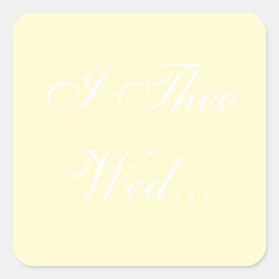 Wedding-uitnodigingen Vierkante Sticker