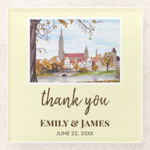 Wedding Ulm Minster Germany Farida Greenfield Glazen Onderzetter