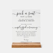 Wedding Unplugged Ceremony Pick a Seat not a Side (Recto)
