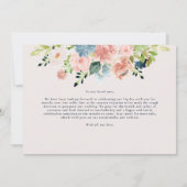 Wedding update blush floral wijzigen van de datum save the date (Achterkant)