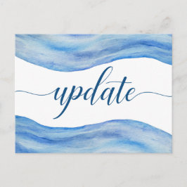 Wedding Update Briefkaart - Coastal Wave Waterverf
