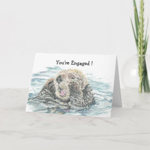 Wedding Verloving Congrats Schattige Opgewonden Ot Kaart