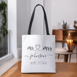Wedding Verloving Heart de heer Mrs. Persoonlijke Draagtas
