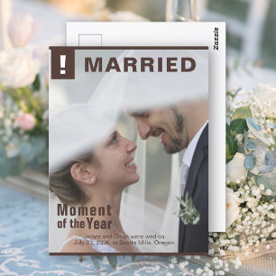 Wedding Voeg foto toe Fun Magazine Hoesje Briefkaart