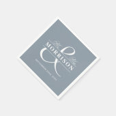 Wedding voor de heer Dusty Blue Servet (Hoek)